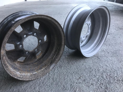 Stahlfelge rostig