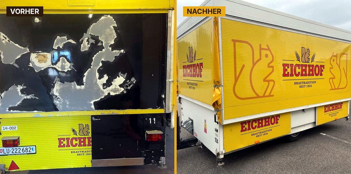 Verkaufsanhänger – vorher und nachher